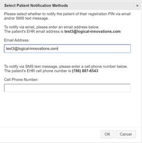 Patent Notification Email and SMS Entry