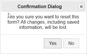 Reset Document Dialog Screenshot