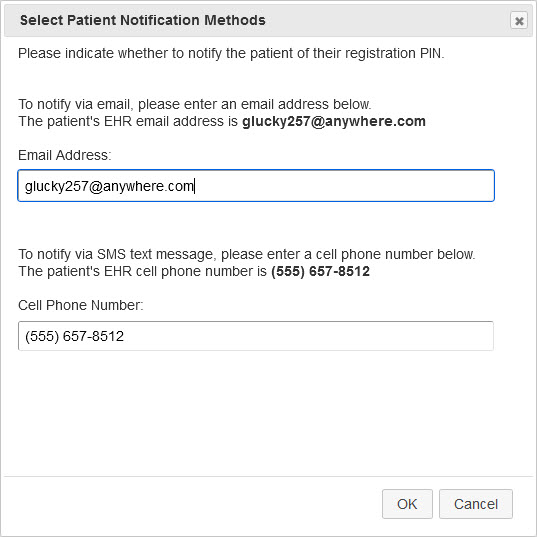 Patent Notification Email and SMS Entry